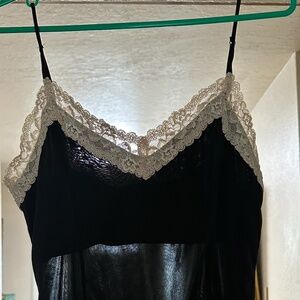 The Limited Y2K Black and White Lace Camisole